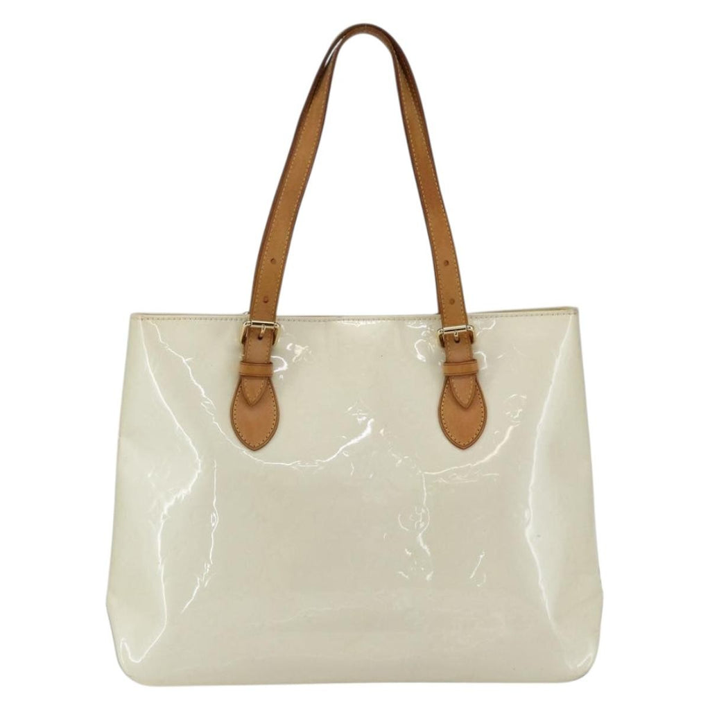 Louis Vuitton Brentwood Handbag Monogram Vernis Beige Patent_Leather Tote Bag