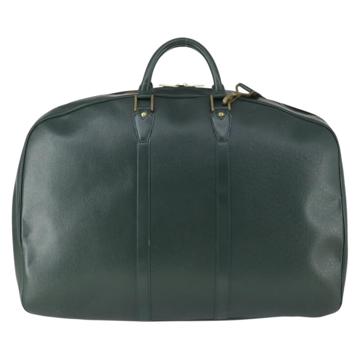 Louis Vuitton Helanga Bag Taiga Leather Green Leather Travel Bag