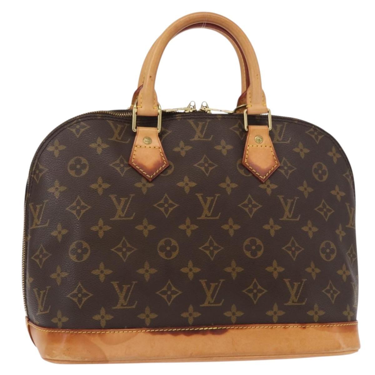 Louis Vuitton Alma Handbag Monogram Canvas Brown Canvas Handbag