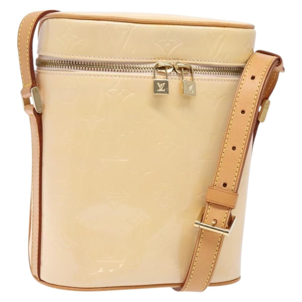 Louis Vuitton Sullivan Handbag Monogram Vernis Beige Patent_Leather Bag