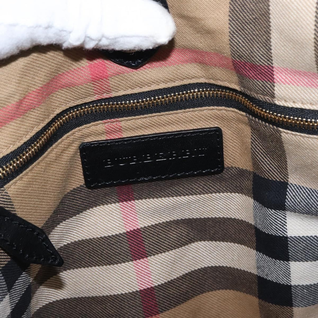 Burberry Vintage Tote Leather Black Leather Tote Bag