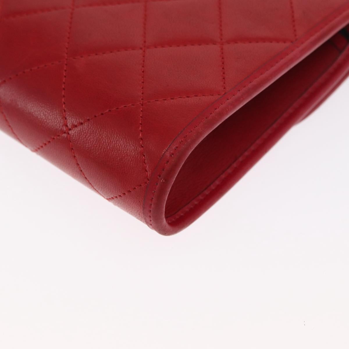 Chanel Vintage Clutch Leather Red Leather Clutche & Pouche Bag
