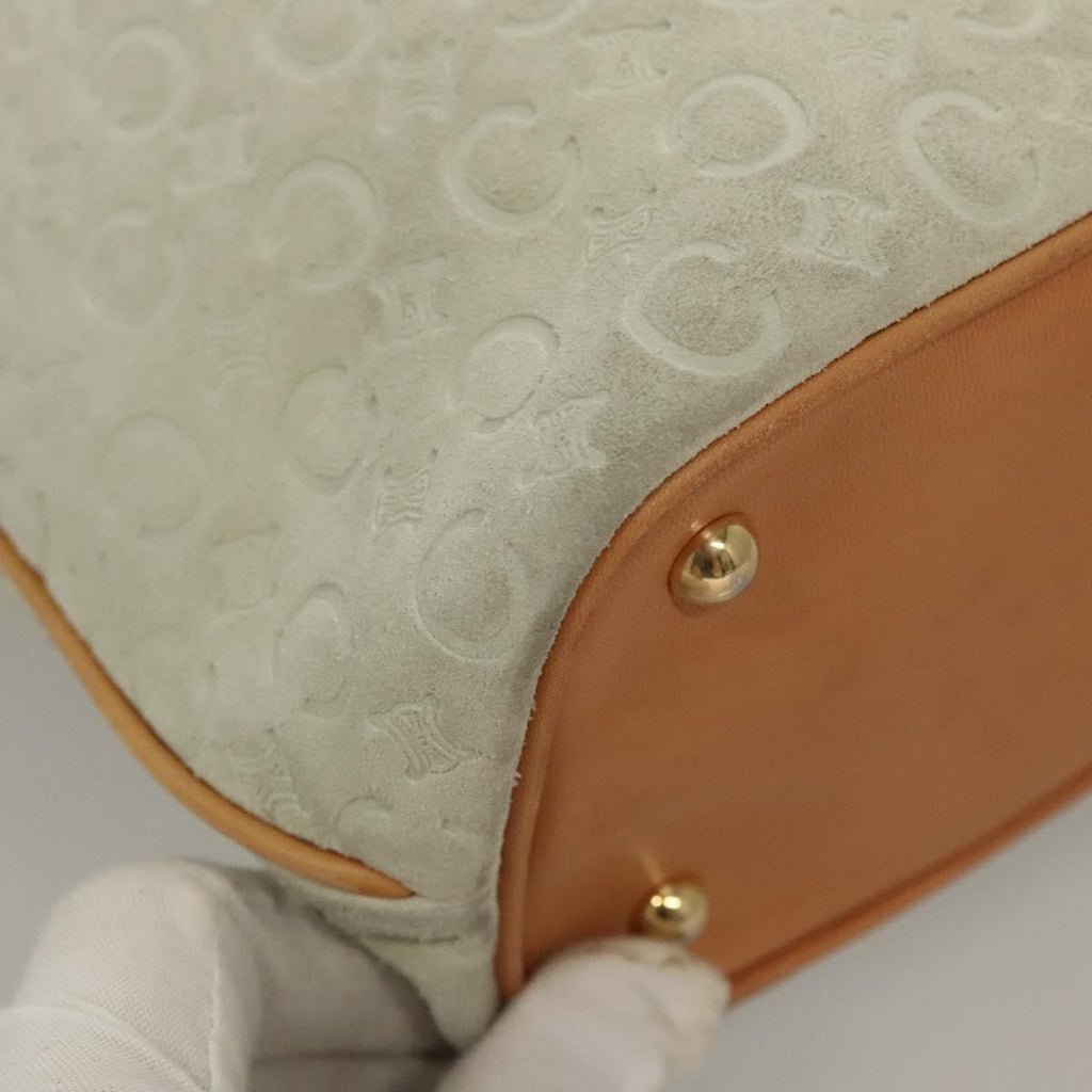 Celine Vintage Macadam Tote Bag C Macadam Suede White Suede Tote Bag Bag