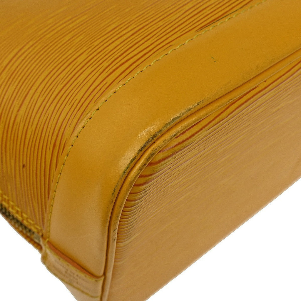 Louis Vuitton Alma Handbag Epi Leather Yellow Leather Handbag