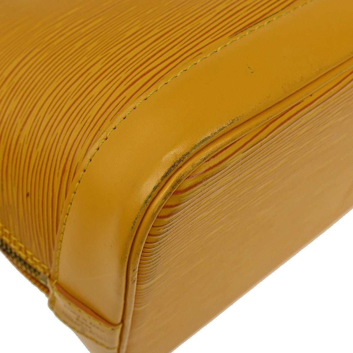 Louis Vuitton Alma Handbag Epi Leather Yellow Leather Handbag