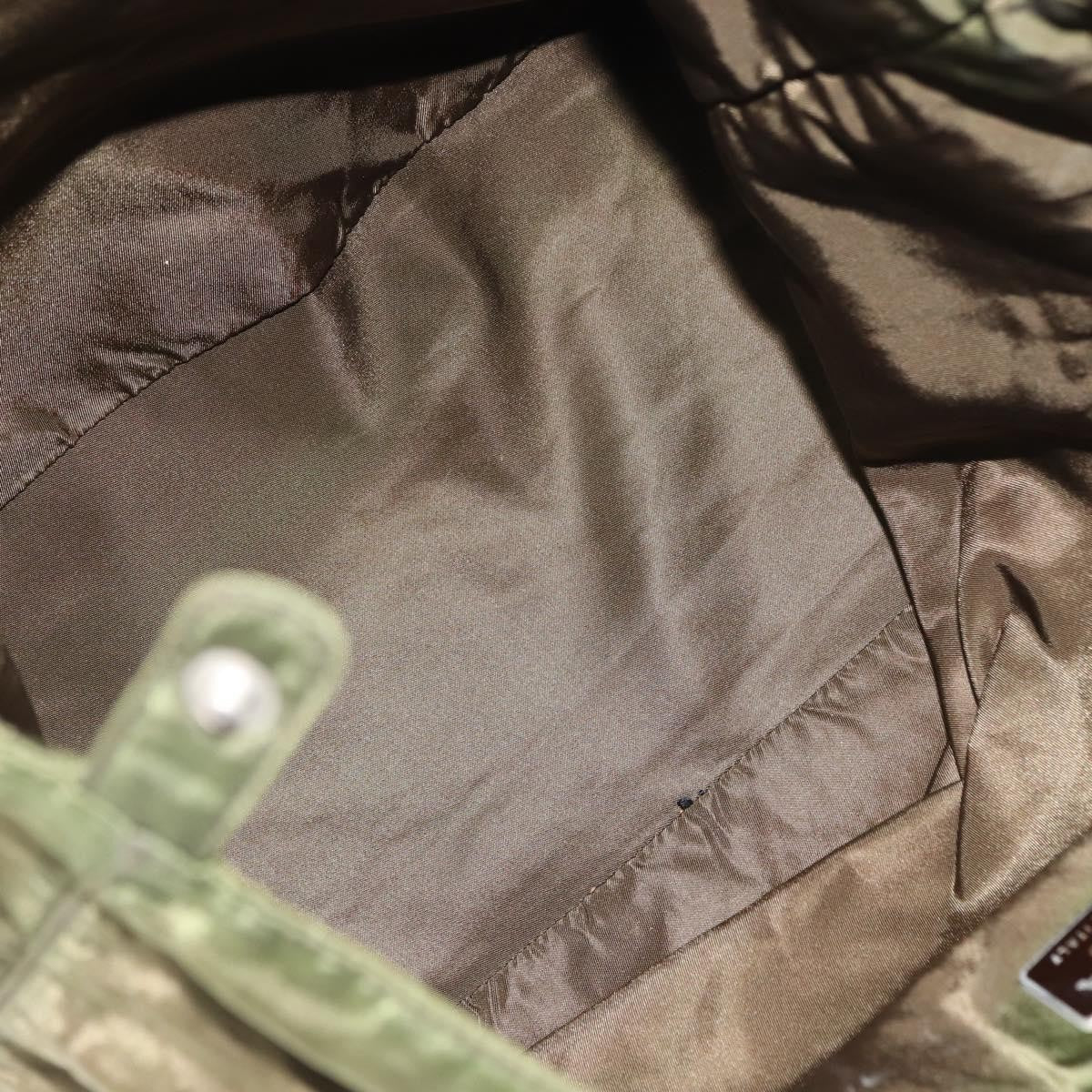 Prada Resin Handle Tote Tessuto Khaki Nylon Tote Bag Bag