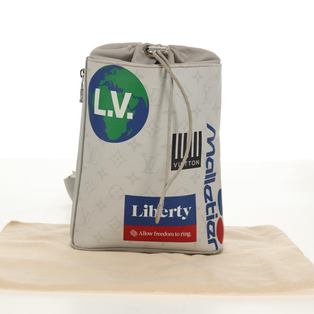 Louis Vuitton Chalk Sling Bag Limited Edition Logo Story Monogram Canvas White Canvas Shoulder Bag