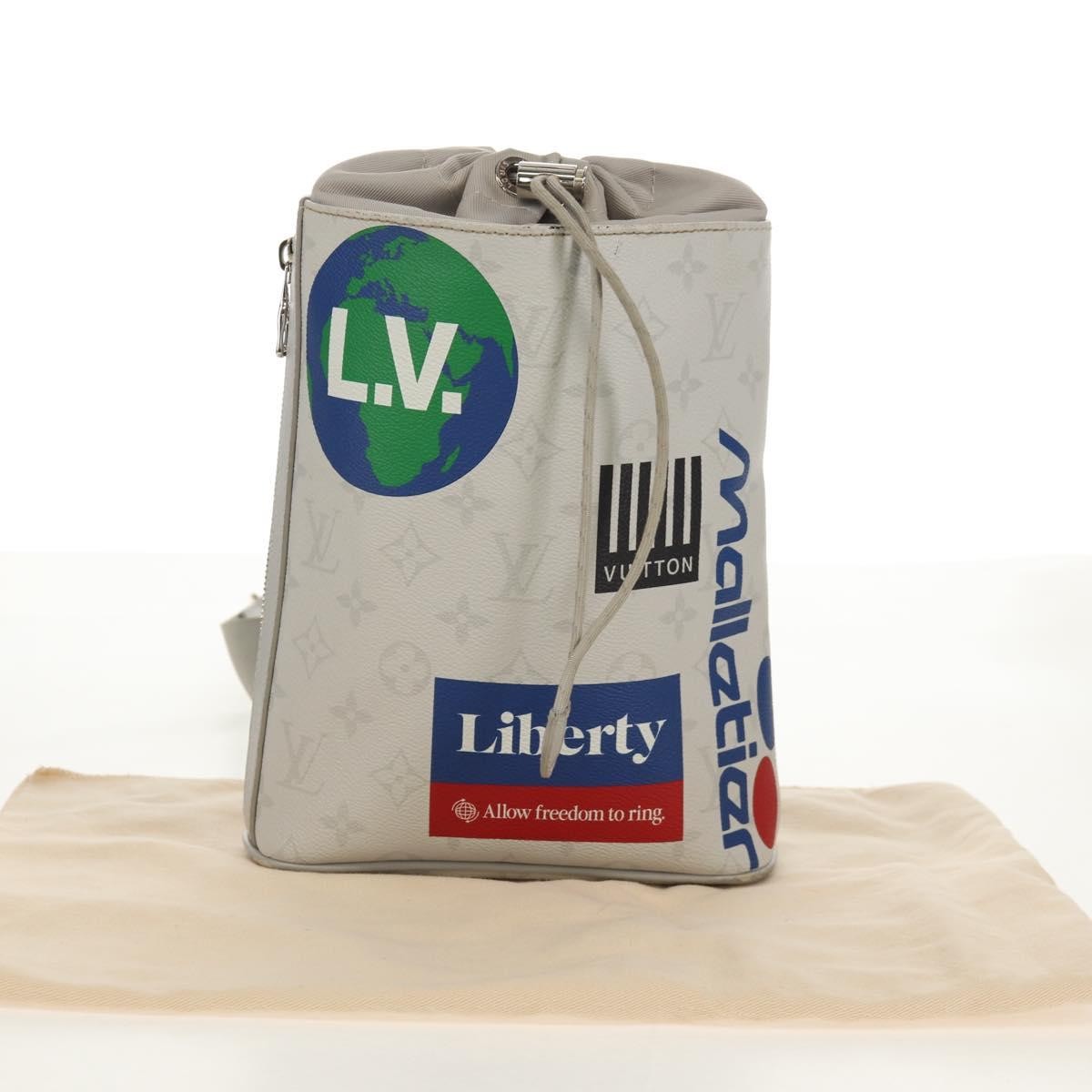 Louis Vuitton Chalk Sling Bag Limited Edition Logo Story Monogram Canvas White Canvas Shoulder Bag