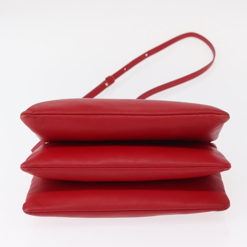 Celine Trio Crossbody Bag Leather Red Leather Shoulder Bag Bag