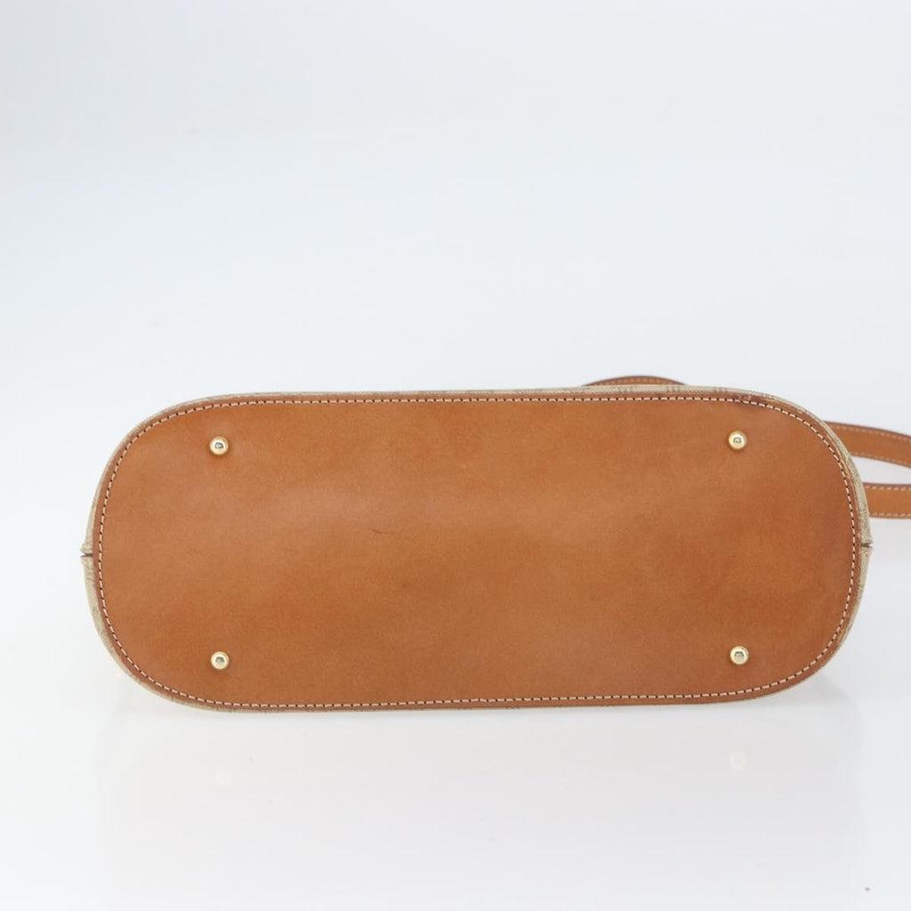 Celine Vintage Macadam Handbag Canvas And Leather Beige Canvas Handbag