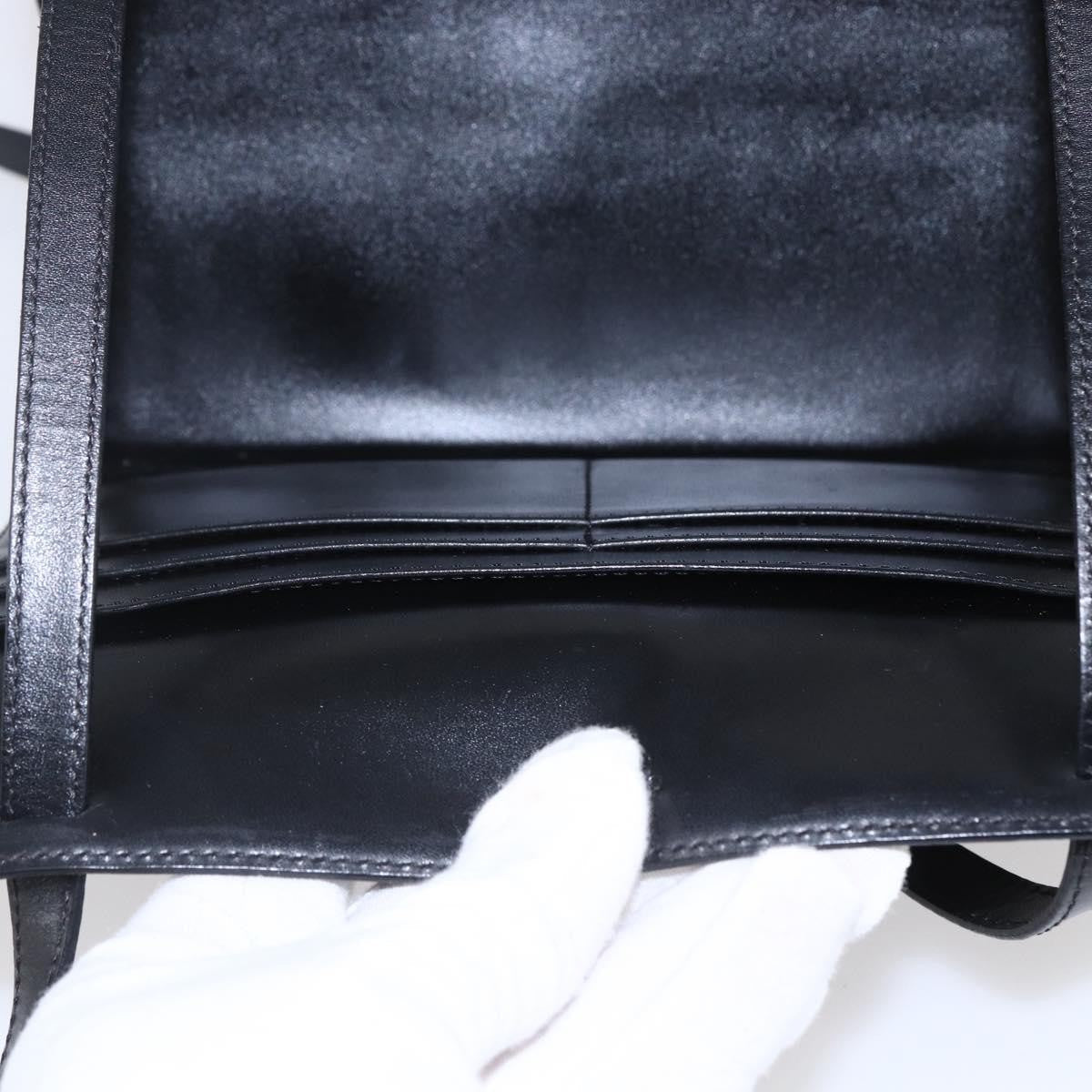 Celine Vintage Macadam Shoulder Bag Canvas Black Canvas Shoulder Bag Bag