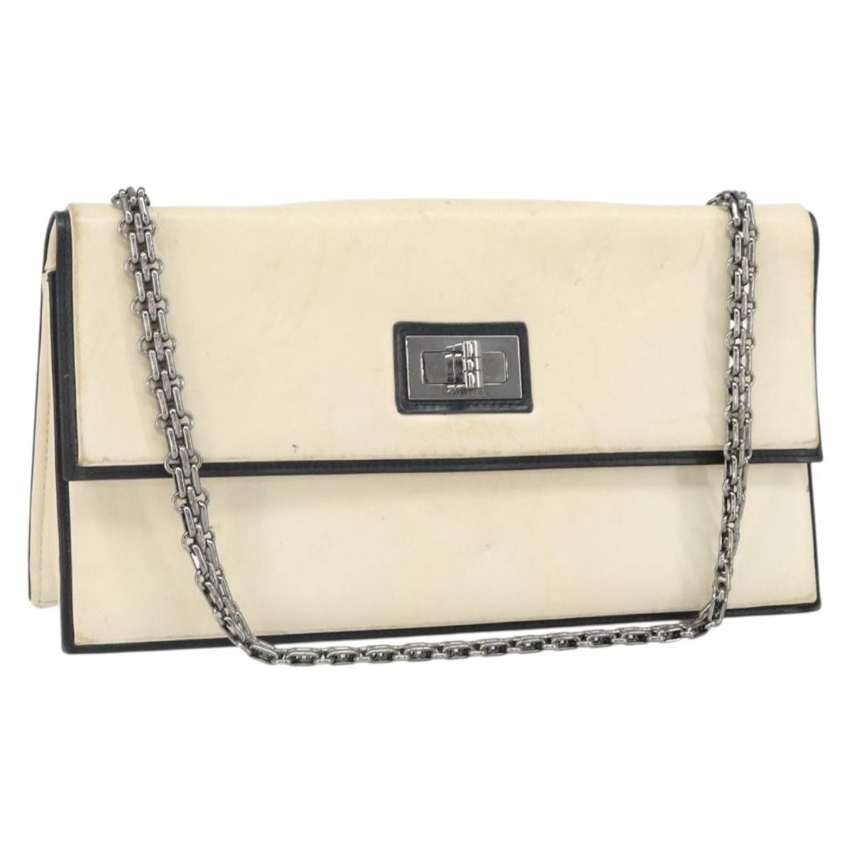 Chanel 2.55 Shoulder Bag Leather White Leather Shoulder Bag Bag
