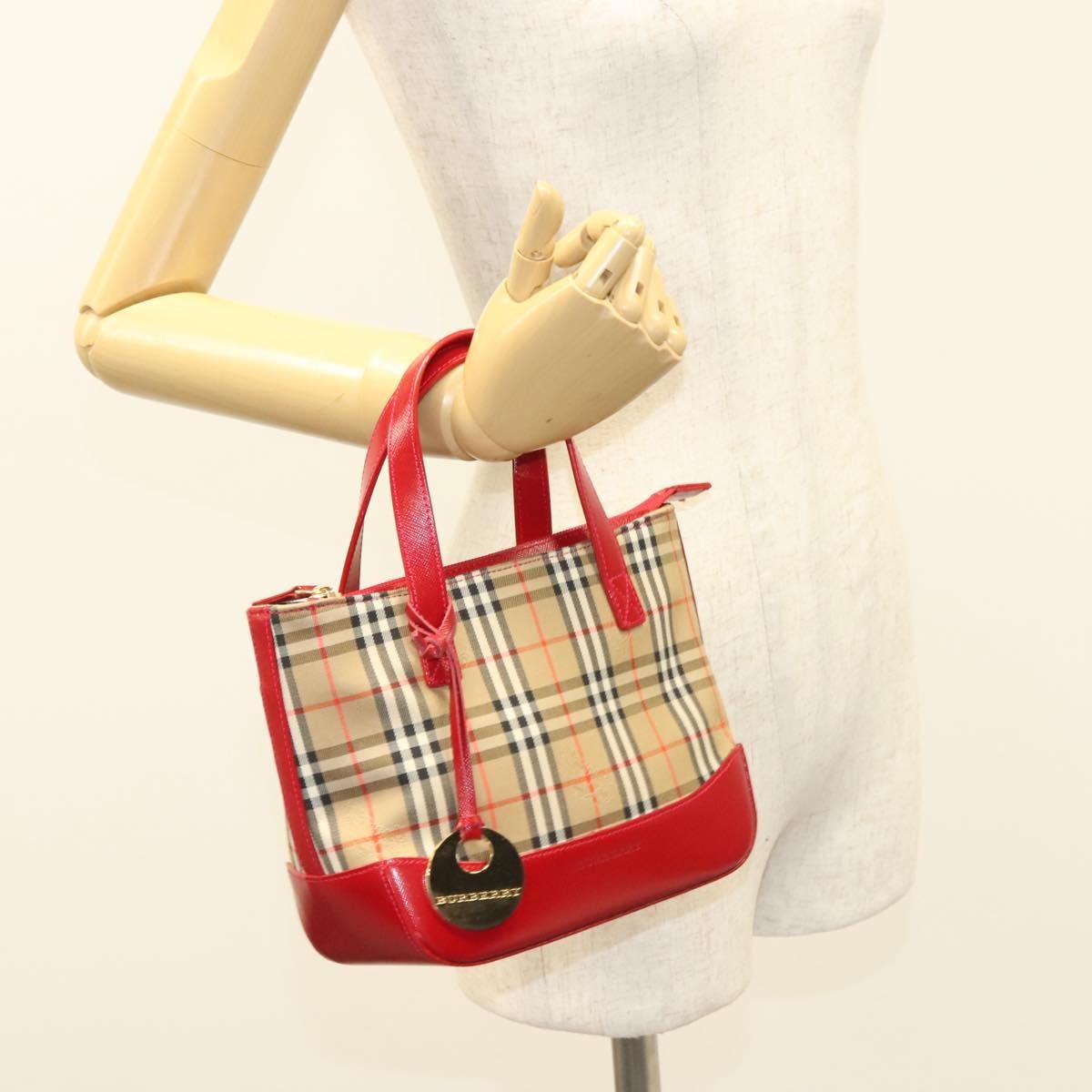 Burberry Nova Check Handbag Nova Check Canvas And Leather Beige Canvas Handbag