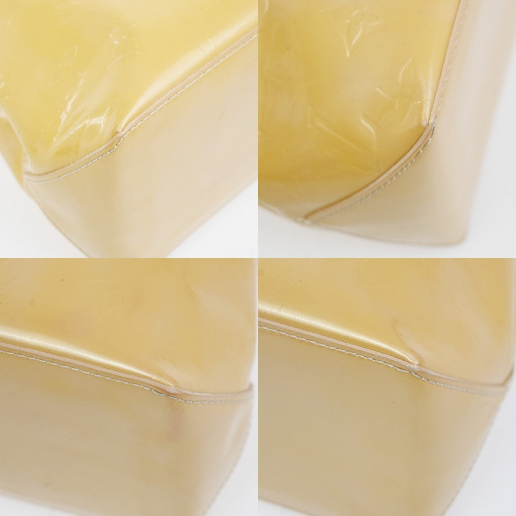 Louis Vuitton Wilshire Handbag Monogram Vernis Beige Patent_Leather Handbag