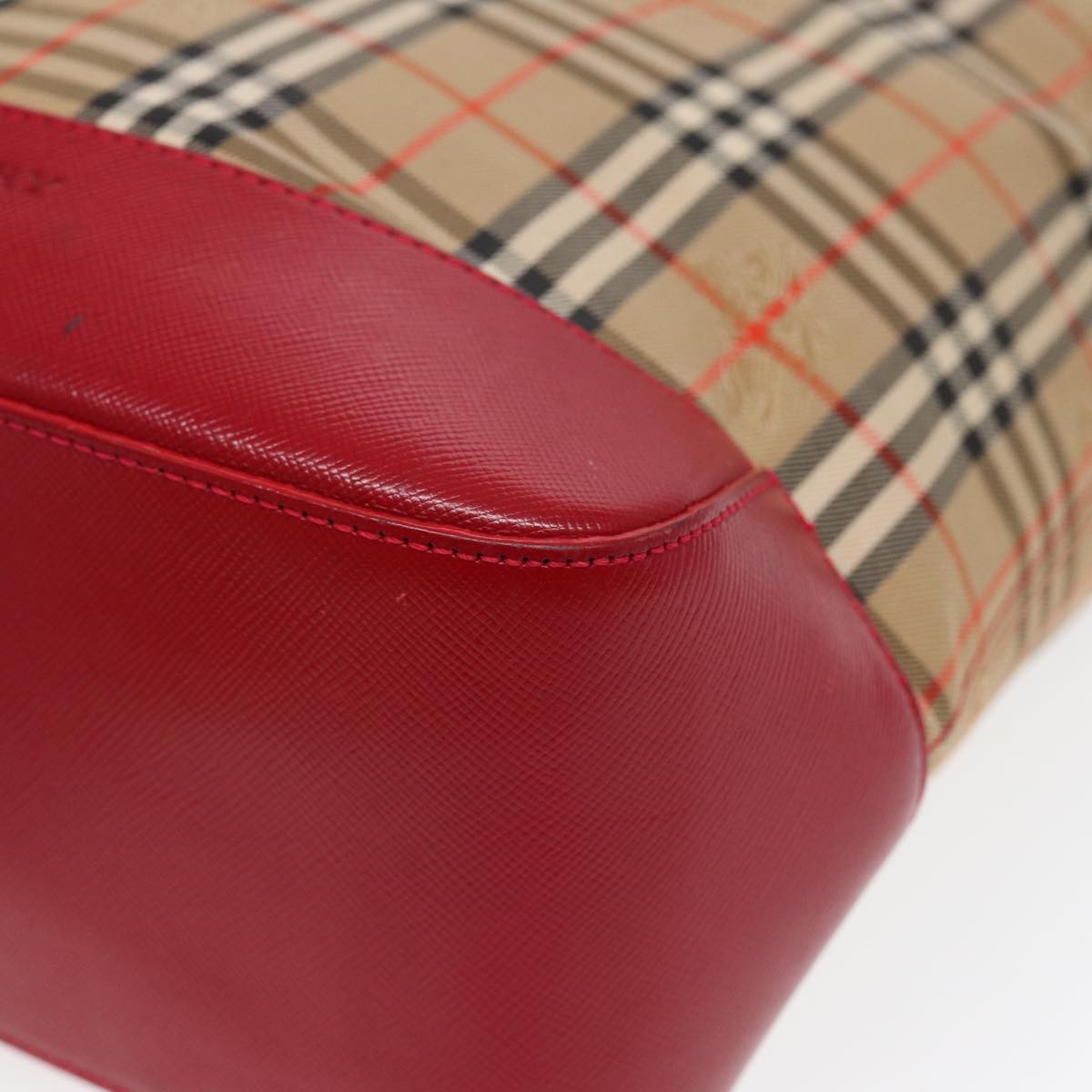 Burberry Nova Check Tote Canvas And Leather Beige Canvas Tote Bag