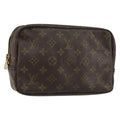 Louis Vuitton Trousse Toiletry Pouch Monogram Canvas Brown Canvas Toiletry Case Accessory