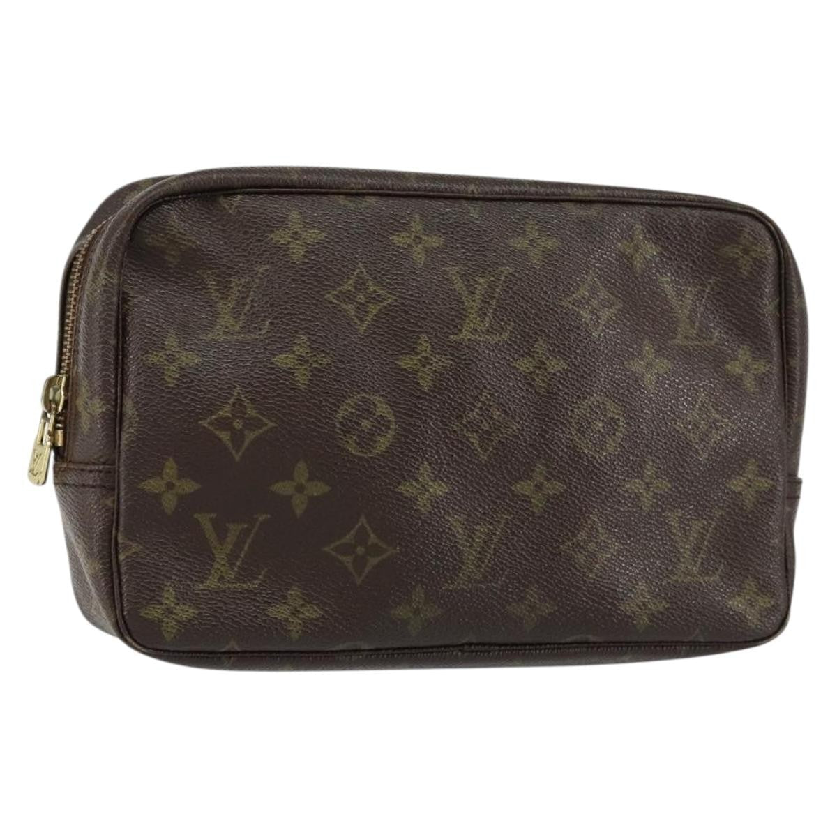 Louis Vuitton Trousse Toiletry Pouch Monogram Canvas Brown Canvas Toiletry Case Accessory