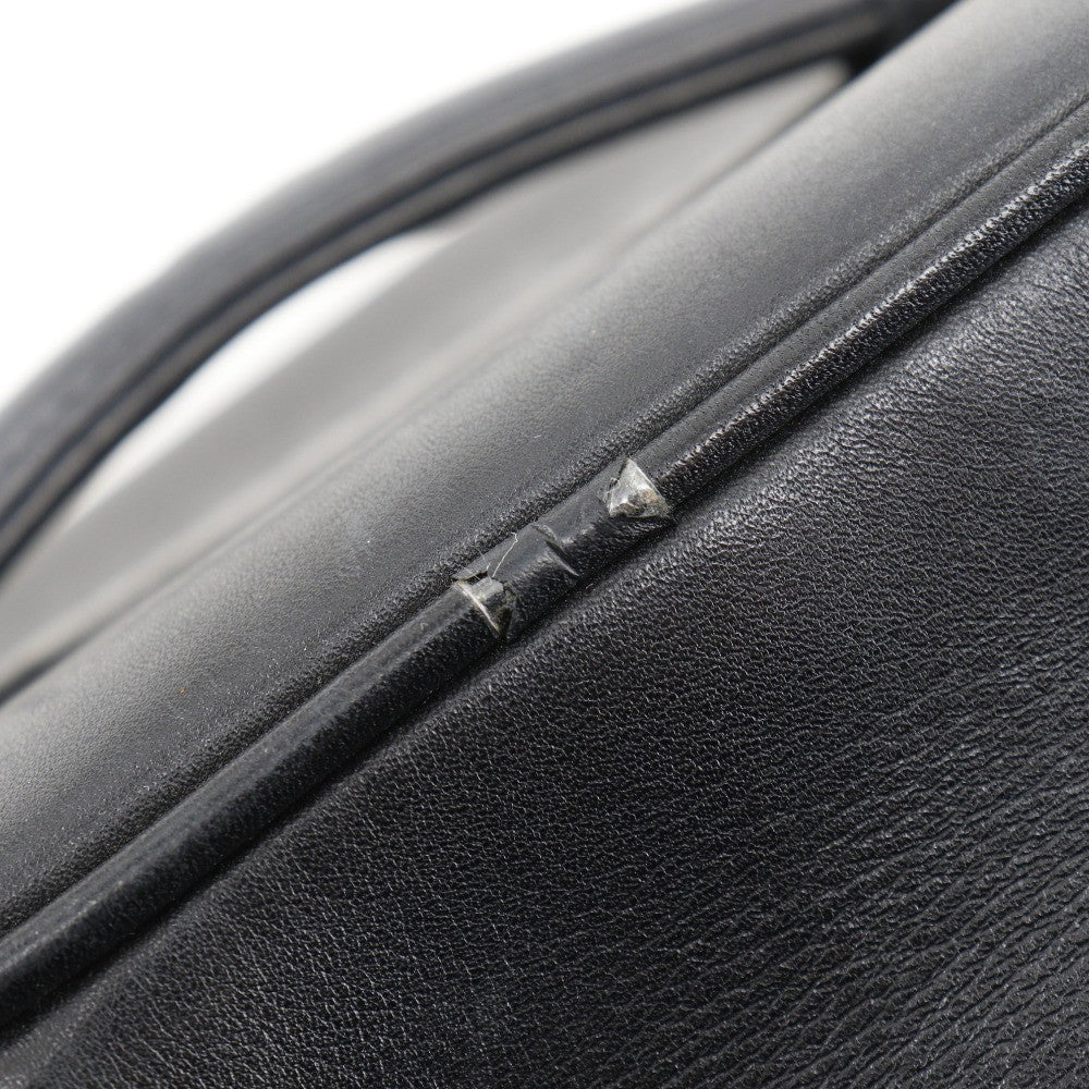 Chanel Vintage Cosmetic Case Leather Black Leather Clutche & Pouche Bag
