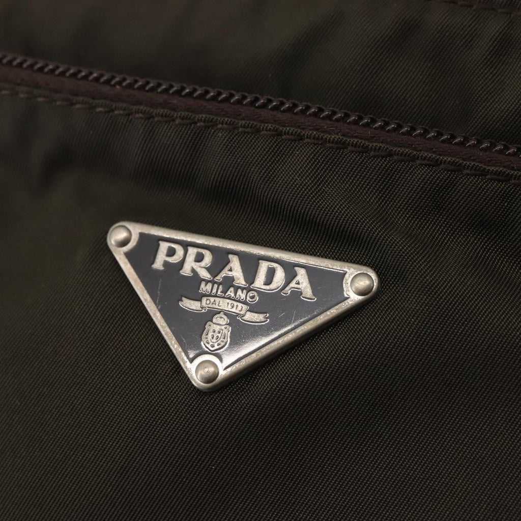Prada Front Pocket Messenger Bag Tessuto Khaki Nylon Shoulder Bag Bag
