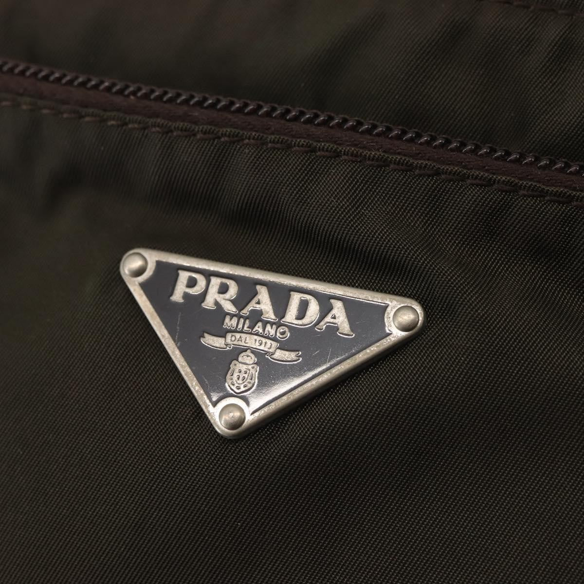 Prada Front Pocket Messenger Bag Tessuto Khaki Nylon Shoulder Bag Bag