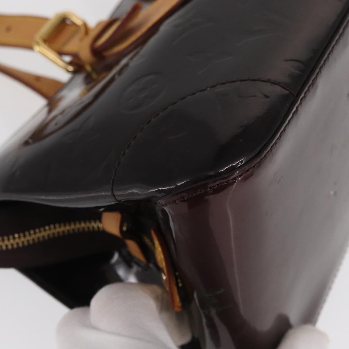 Louis Vuitton Rosewood Avenue Handbag Monogram Vernis Purple Patent_Leather Shoulder Bag