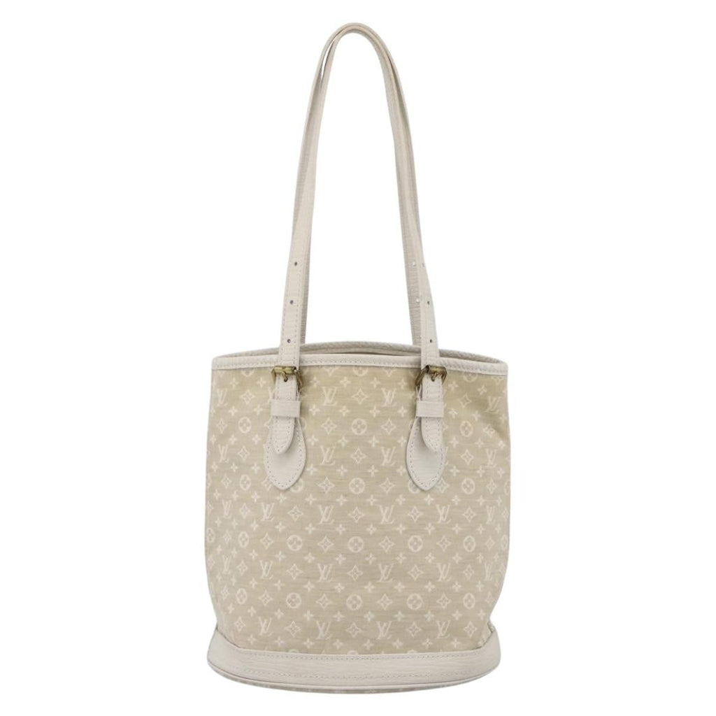 Louis Vuitton Petit Bucket Bag Mini Lin Beige Canvas Shoulder Bag