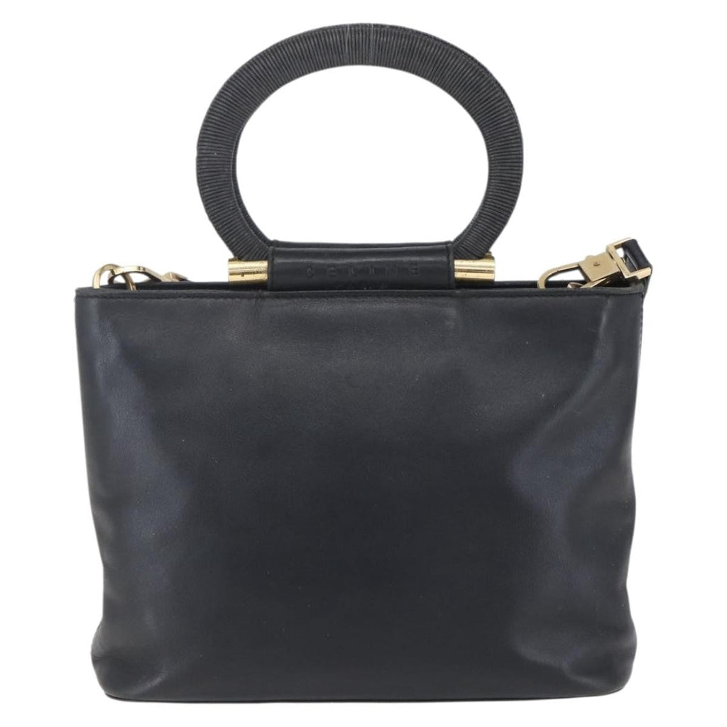 Celine Handbag Leather Black Leather Handbag