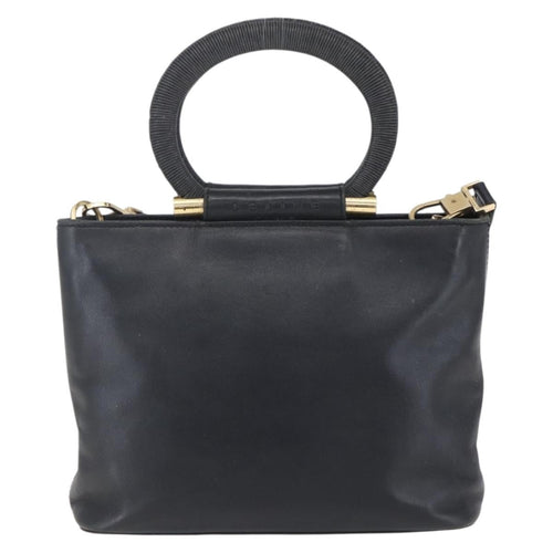 Celine Handbag Leather Black Leather Handbag