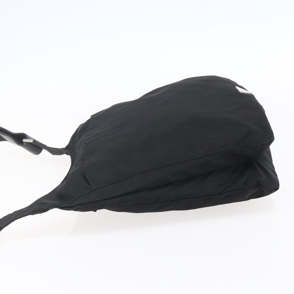 Prada Zip Messenger Quilted Tessuto Black Nylon Shoulder Bag Bag