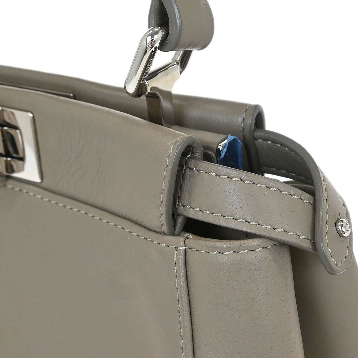 Fendi Peekaboo Bag Leather Gray Leather Handbag