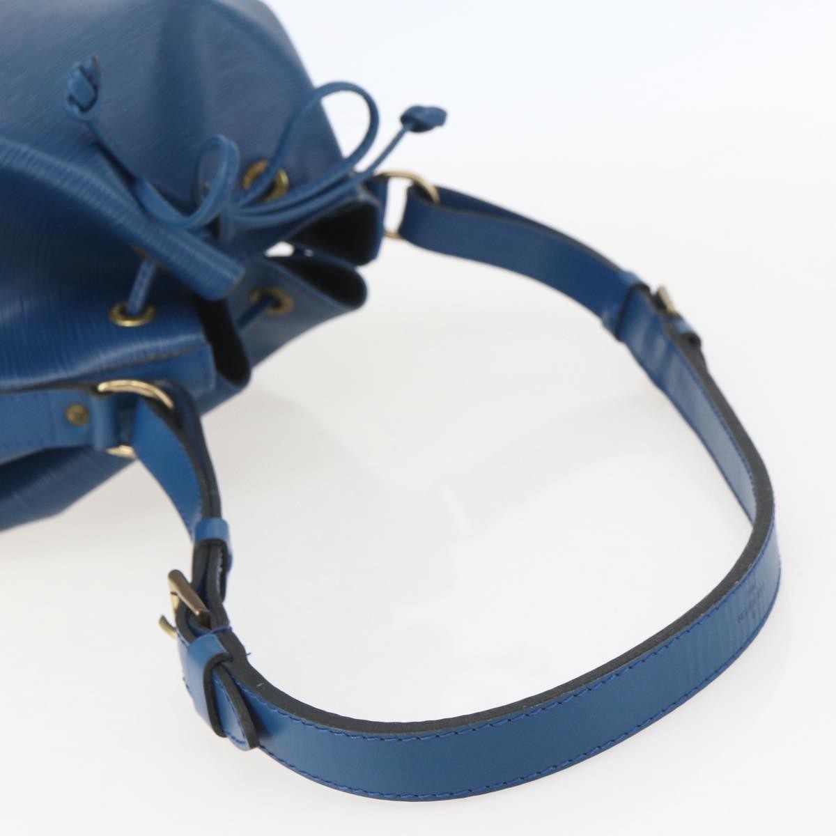 Louis Vuitton Petit Noe Handbag Epi Leather Blue Leather Shoulder Bag
