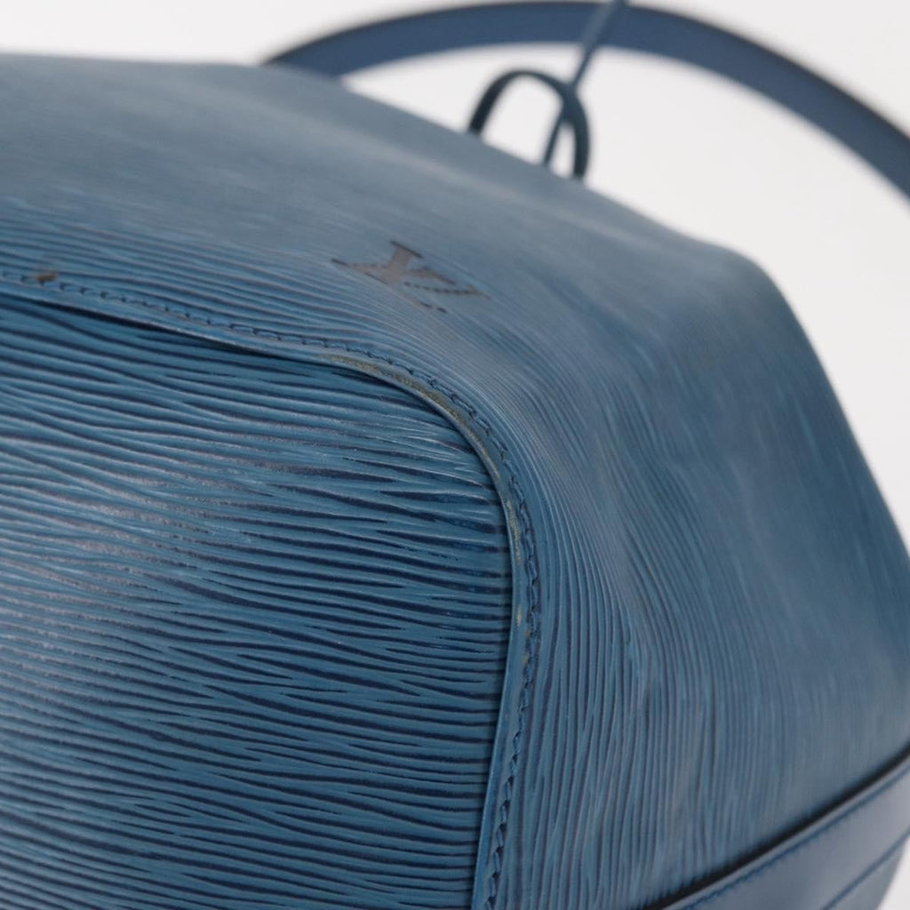 Louis Vuitton Petit Noe Handbag Epi Leather Blue Leather Shoulder Bag