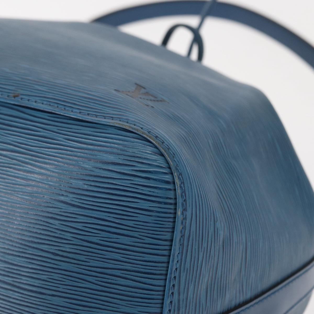 Louis Vuitton Petit Noe Handbag Epi Leather Blue Leather Shoulder Bag