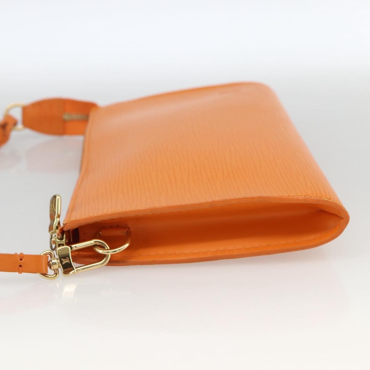 Louis Vuitton Pochette Accessoires Epi Leather Orange Leather Clutche & Pouche Bag