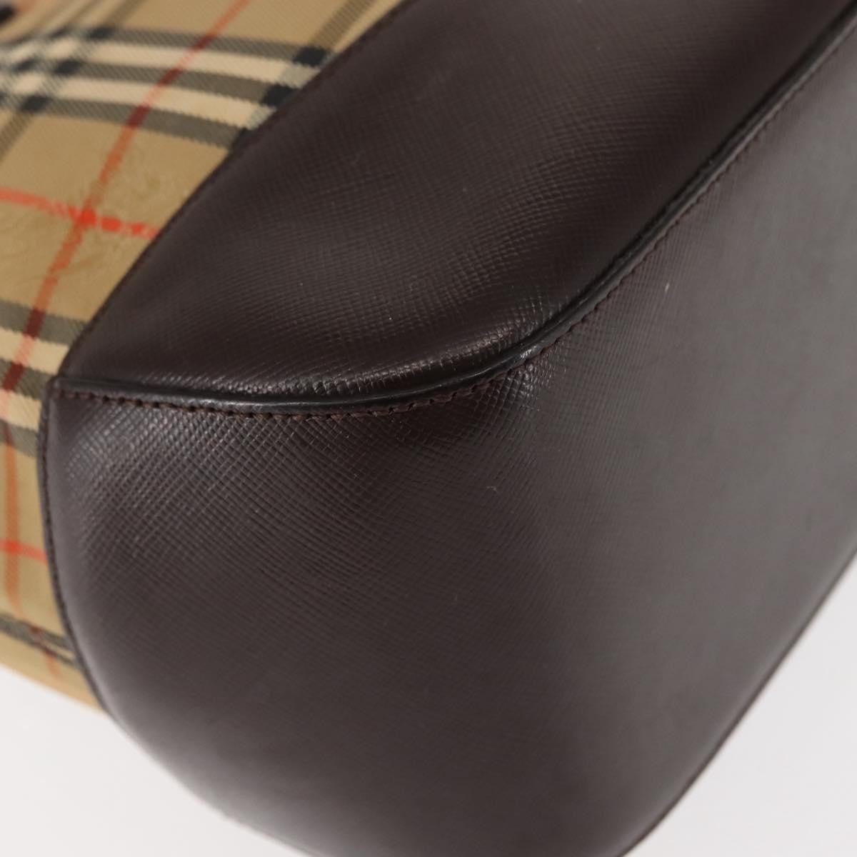 Burberry Nova Check Tote Canvas And Leather Beige Canvas Tote Bag