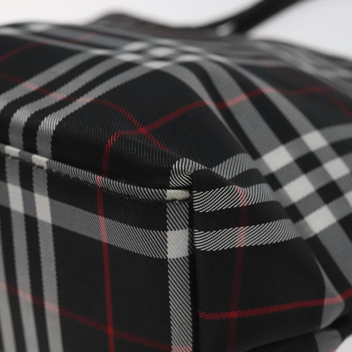 Burberry Nova Check Tote Nylon Black Nylon Handbag