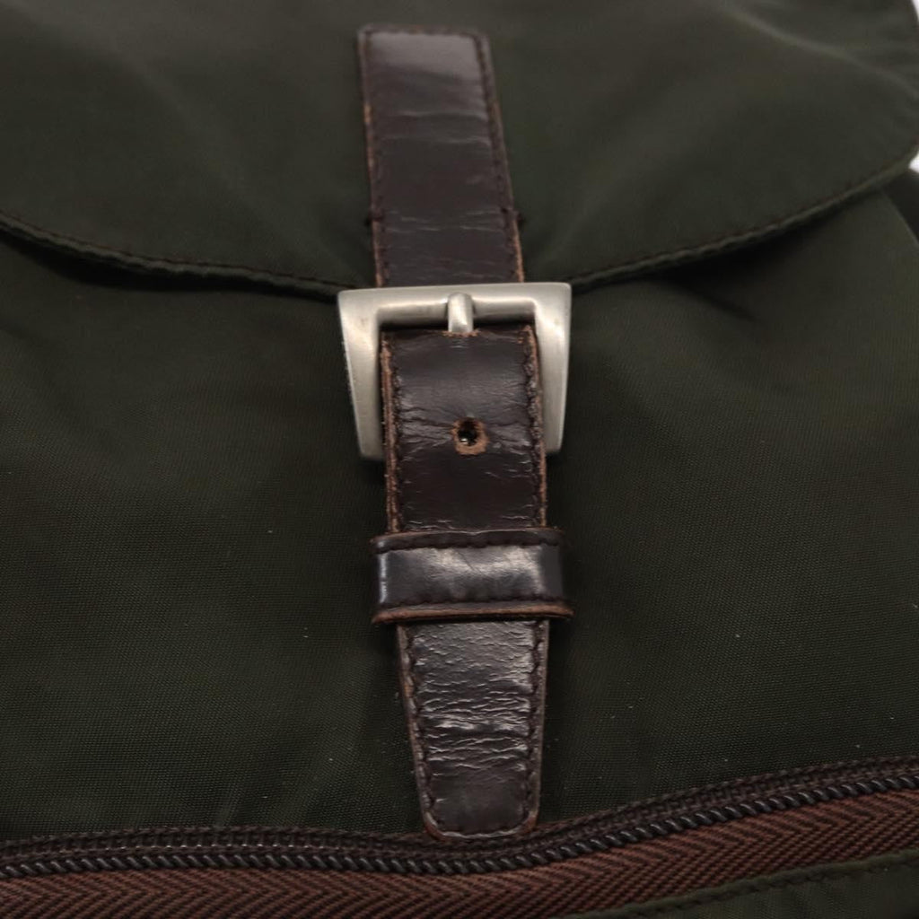 Prada Front Pocket Backpack Tessuto Khaki Nylon Backpack Bag
