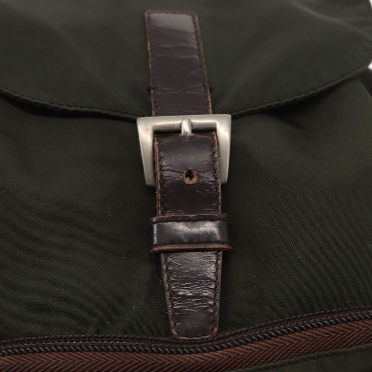 Prada Front Pocket Backpack Tessuto Khaki Nylon Backpack Bag