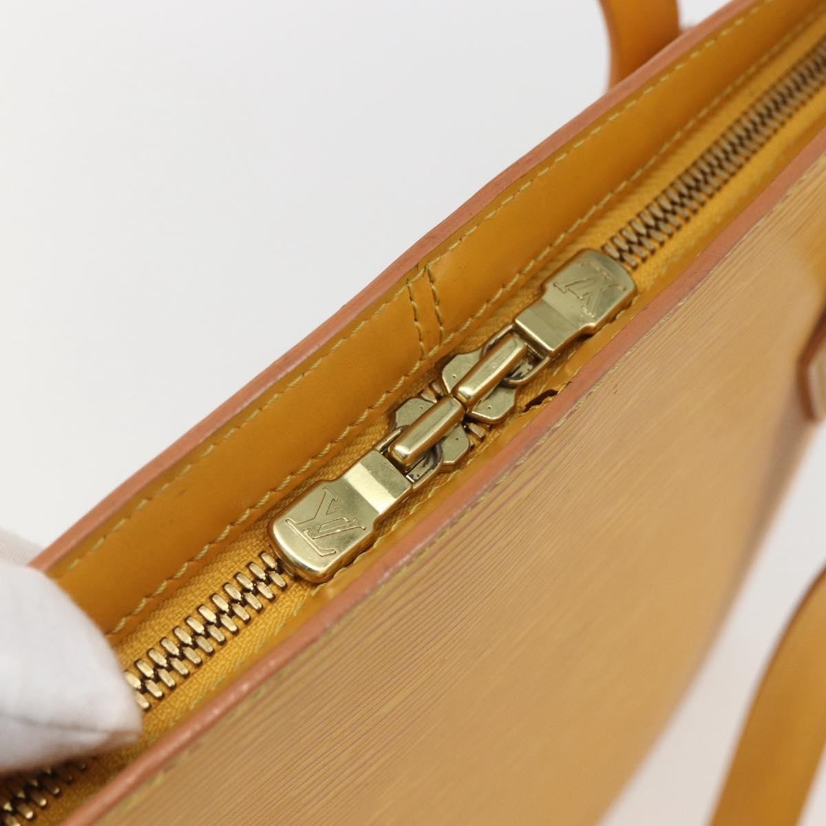 Louis Vuitton Lussac Handbag Epi Leather Yellow Leather Shoulder Bag
