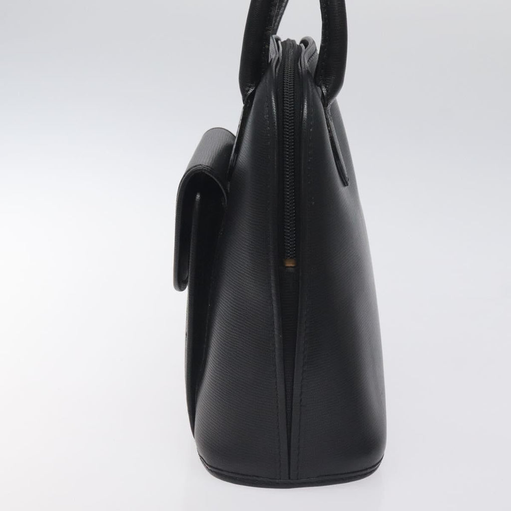 Celine Circle Logo Handbag Leather Black Leather Bag