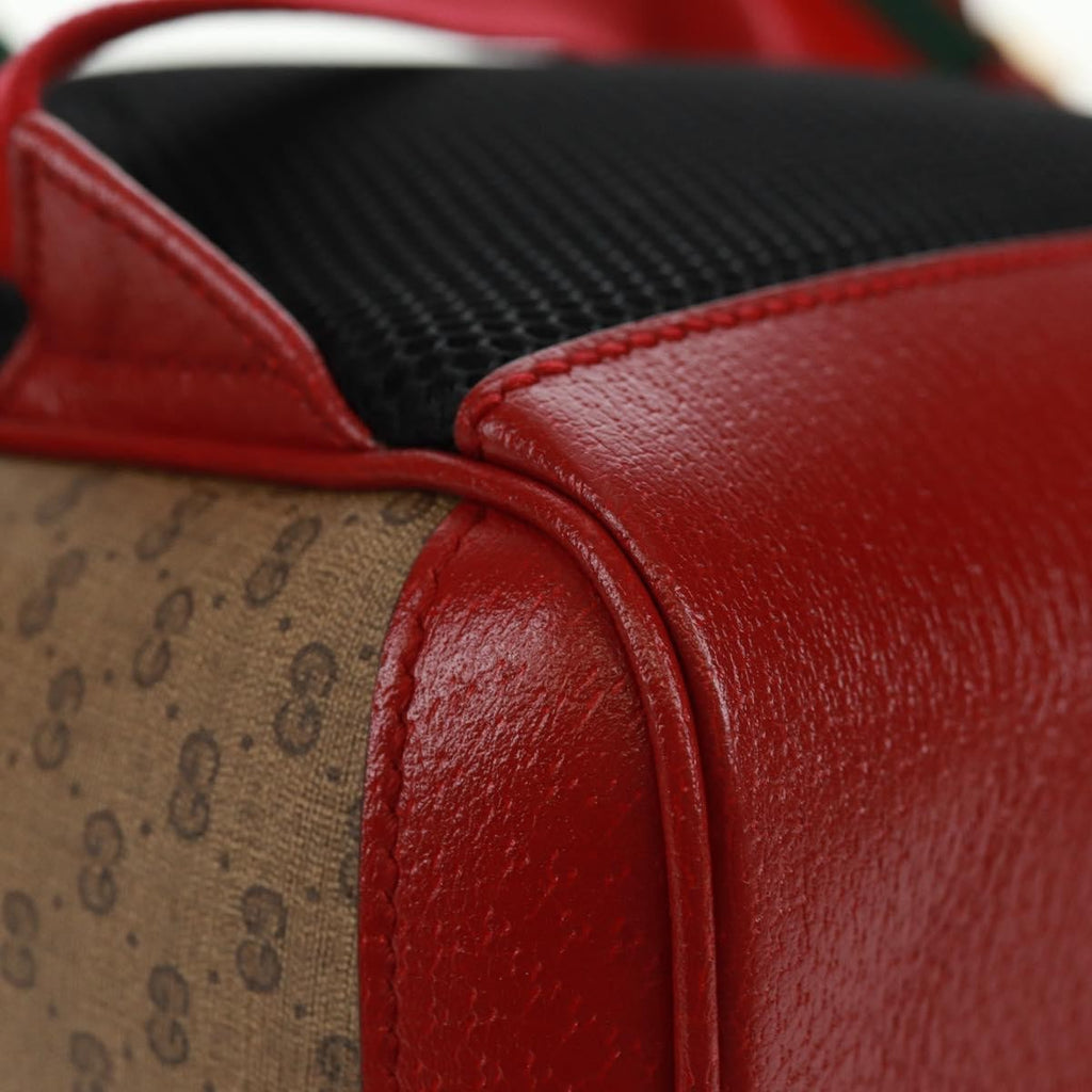Gucci Doraemon Zip Backpack Printed Mini Gg Coated Canvas Beige Canvas Backpack Bag (Pre-Owned)