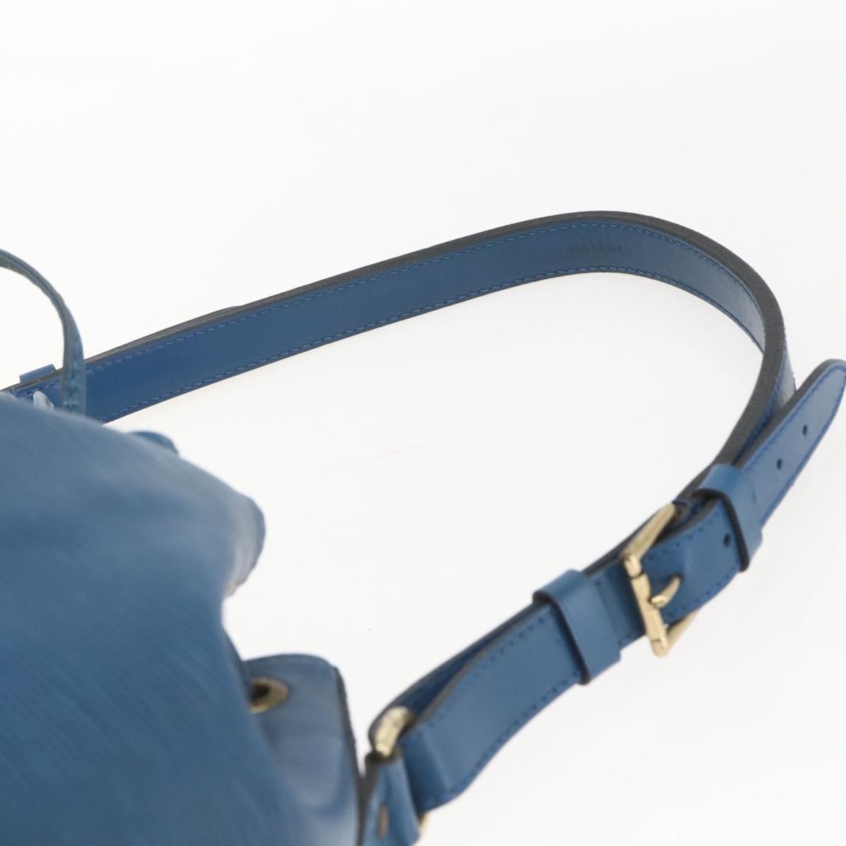 Louis Vuitton Petit Noe Handbag Epi Leather Blue Leather Shoulder Bag