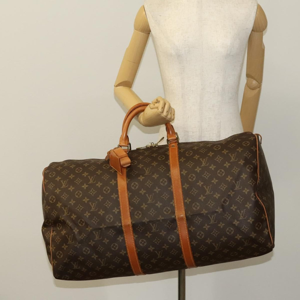 Louis Vuitton Keepall Bag Monogram Canvas Brown Canvas Travel Bag