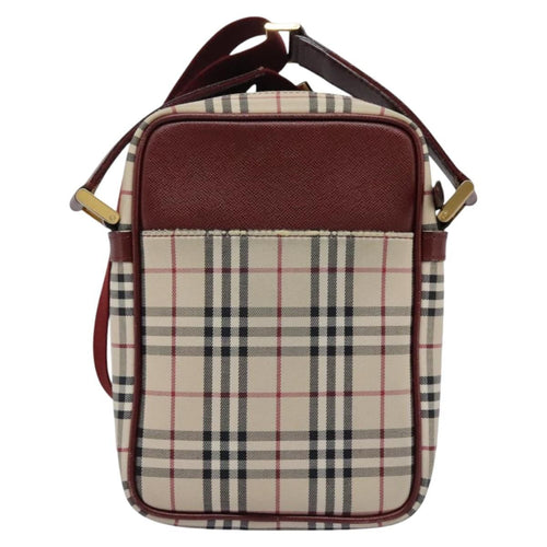 Burberry Nova Check Shoulder Bag Canvas And Leather Beige Canvas Shoulder Bag