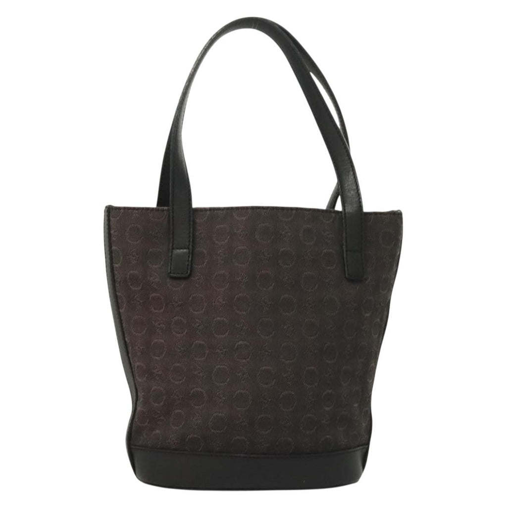 Celine C Macadam Handbag Canvas Black Canvas Handbag