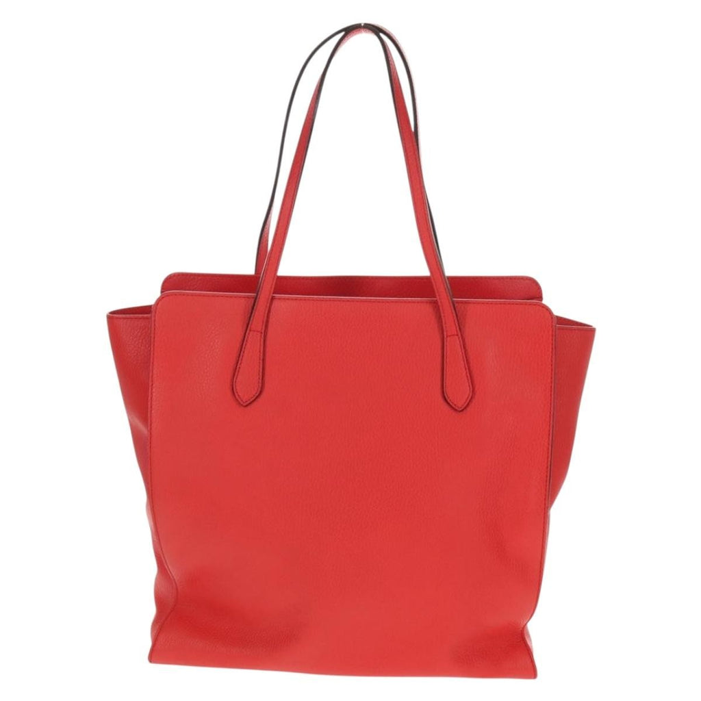 Gucci Grand Prix Interlocking Gg Tote Grainy Leather Red Leather Tote Bag Bag (Pre-Owned)