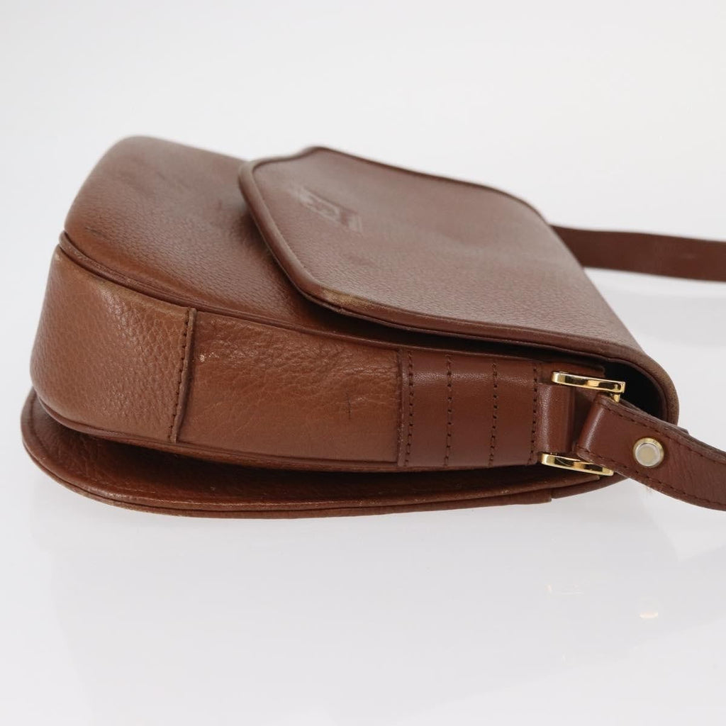 Burberry Vintage Shoulder Bag Leather Brown Leather Shoulder Bag