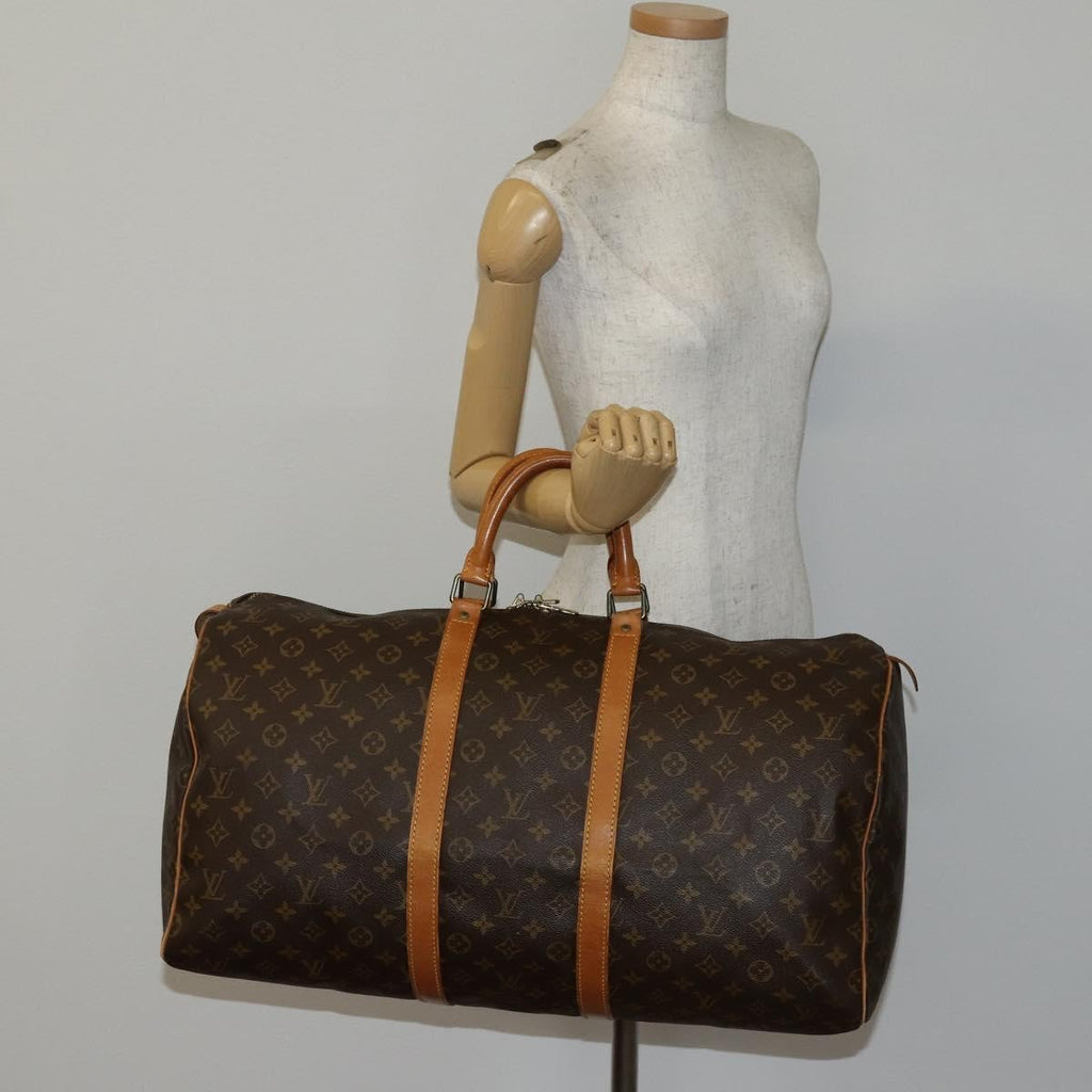 Louis Vuitton Keepall Bag Monogram Canvas Brown Canvas Travel Bag