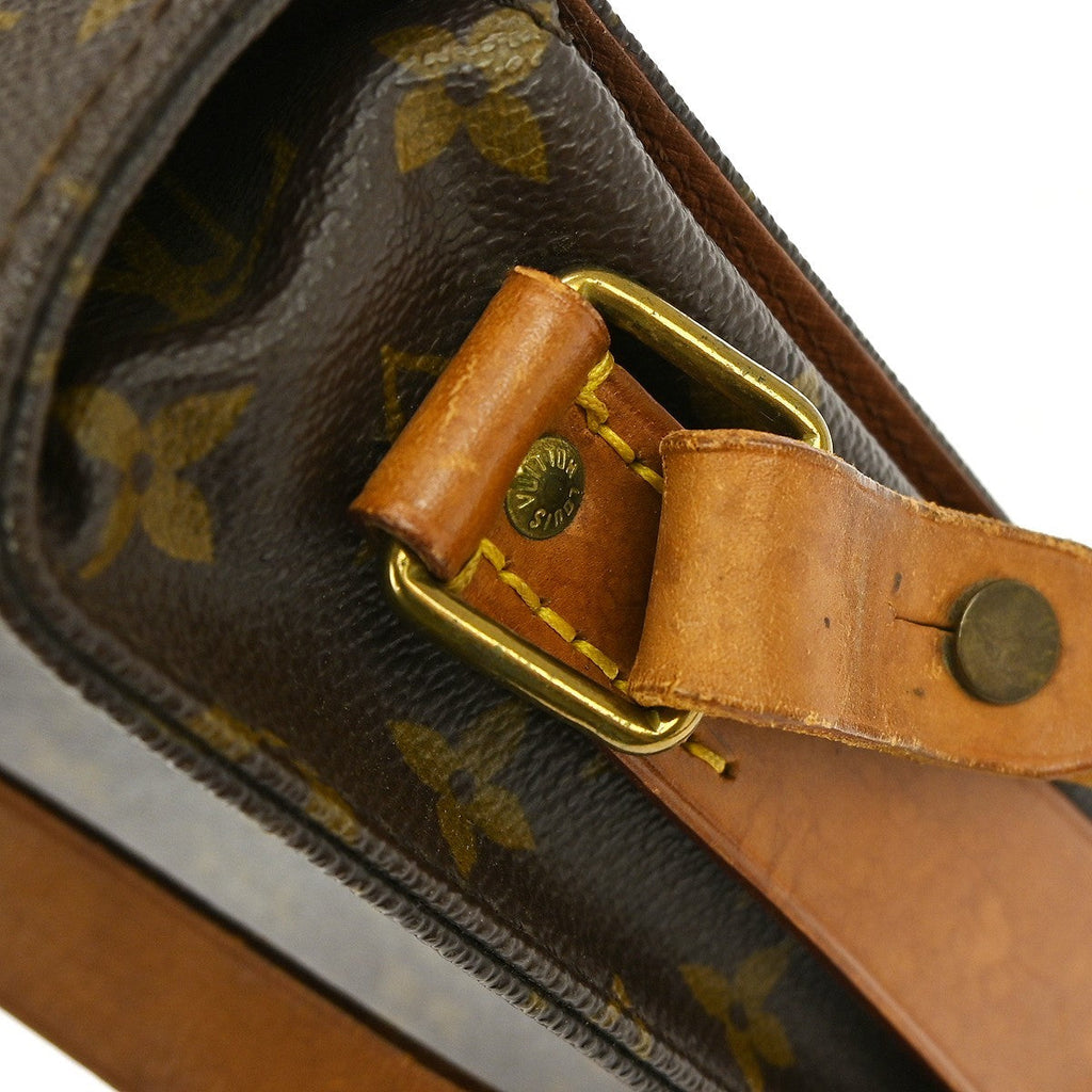 Louis Vuitton Cartouchiere Handbag Monogram Canvas Brown Canvas Shoulder Bag