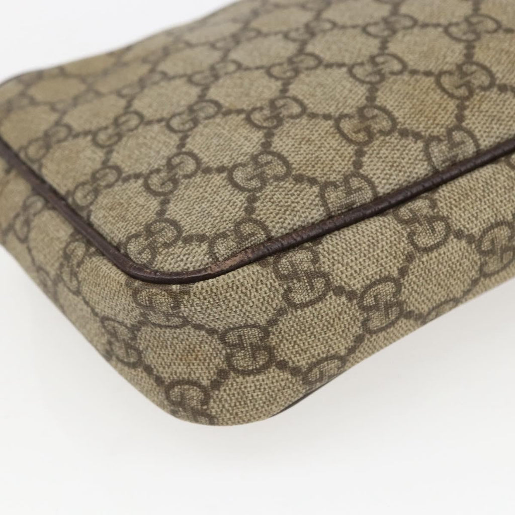 Gucci Wristlet Clutch Gg Coated Canvas Beige Canvas Clutche & Pouche Bag (Pre-Owned)